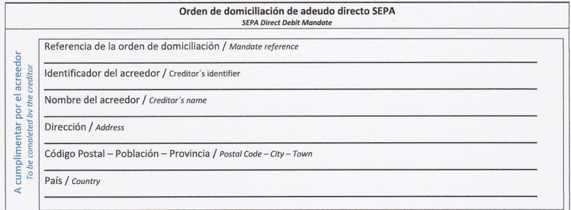 Documento Sepa Para Rellenar Actualizado Noviembre 2022